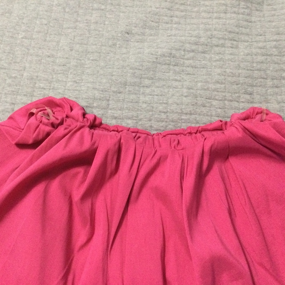 5Rue Pink Layered Off-Shoulder Blouse Size S - Picture 2 of 8